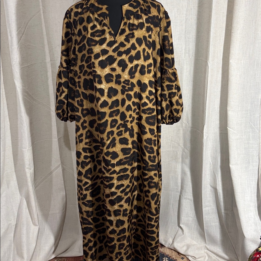 Leopard Print Women’s Maxi Dress/Caftan